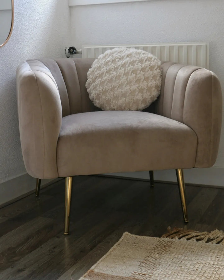 Armchair Velvet Taupe Hendrix
