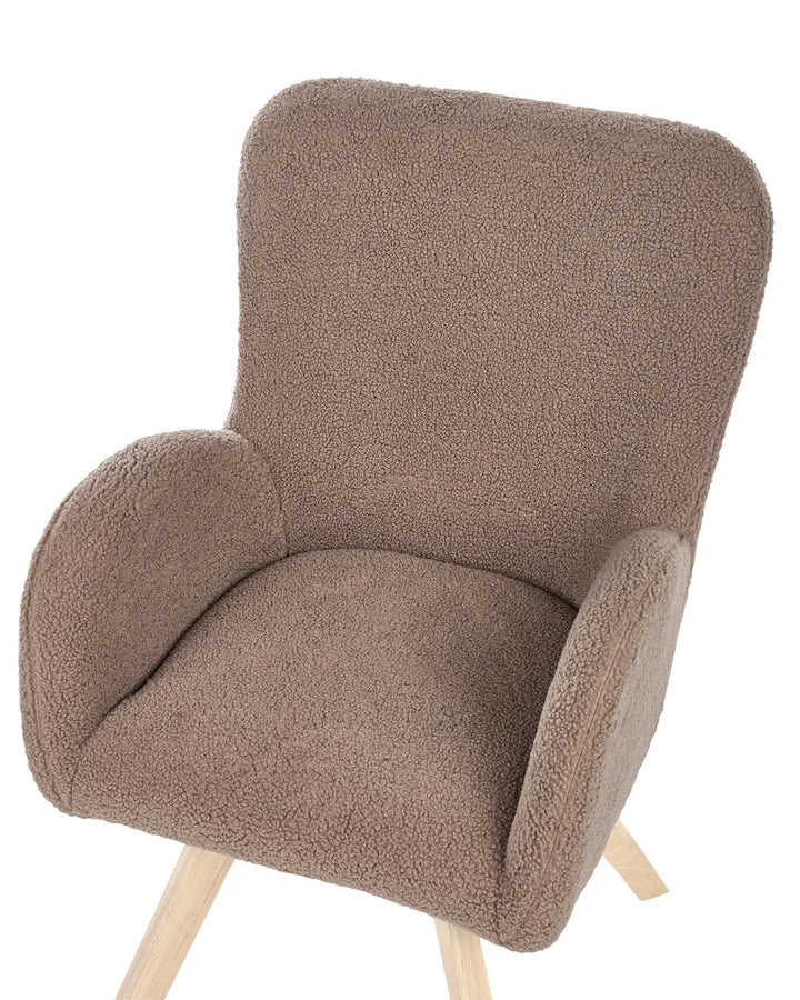 Armchair Boucle Brown Katherline