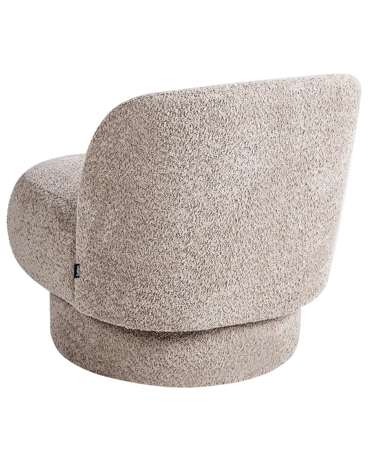 Swivel Armchair Boucle Taupe Martha