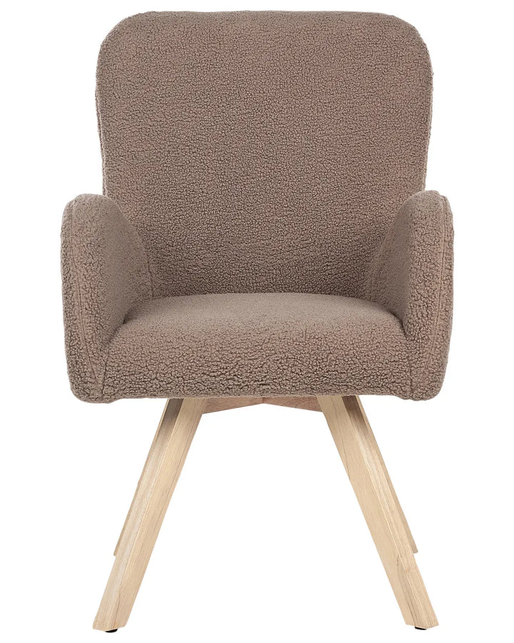 Armchair Boucle Brown Katherline