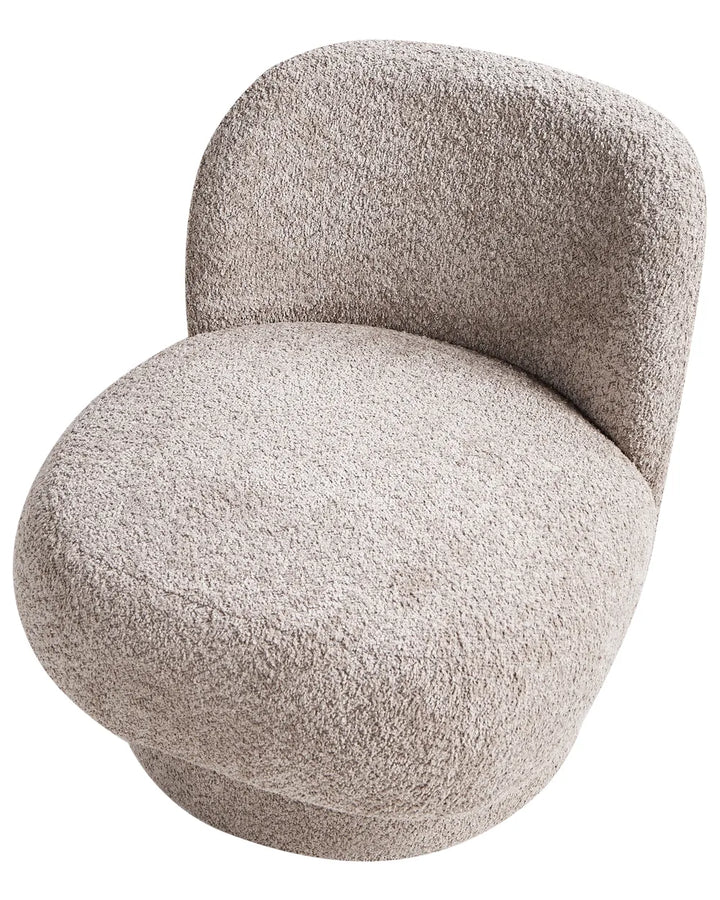 Swivel Armchair Boucle Taupe Martha