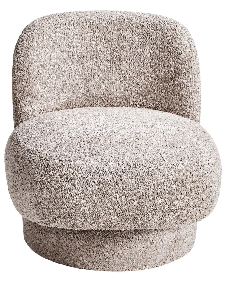 Swivel Armchair Boucle Taupe Martha