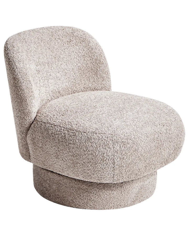 Swivel Armchair Boucle Taupe Martha