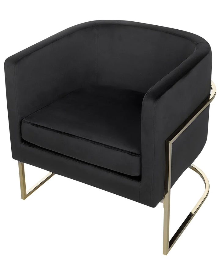 Armchair Velvet Black Clancy