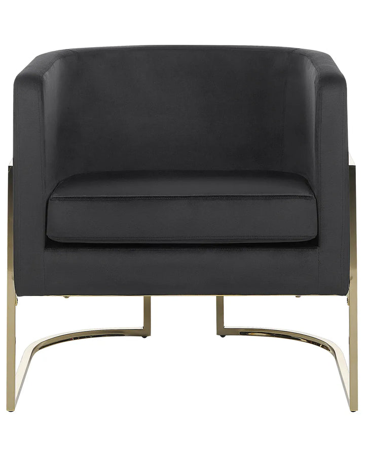 Armchair Velvet Black Clancy