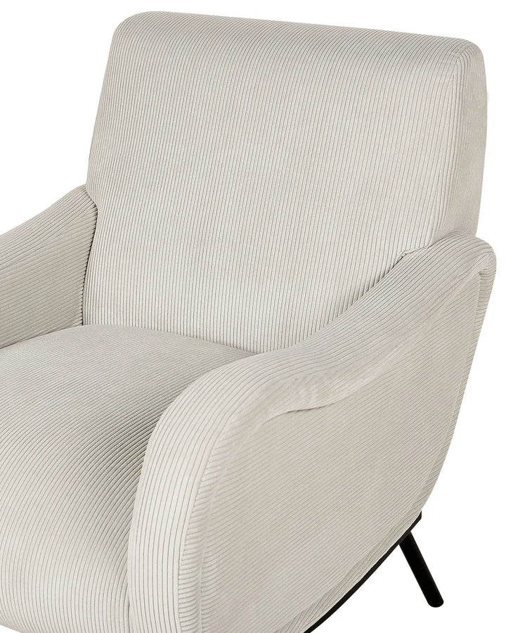 Armchair Corduroy Light Grey Azriah
