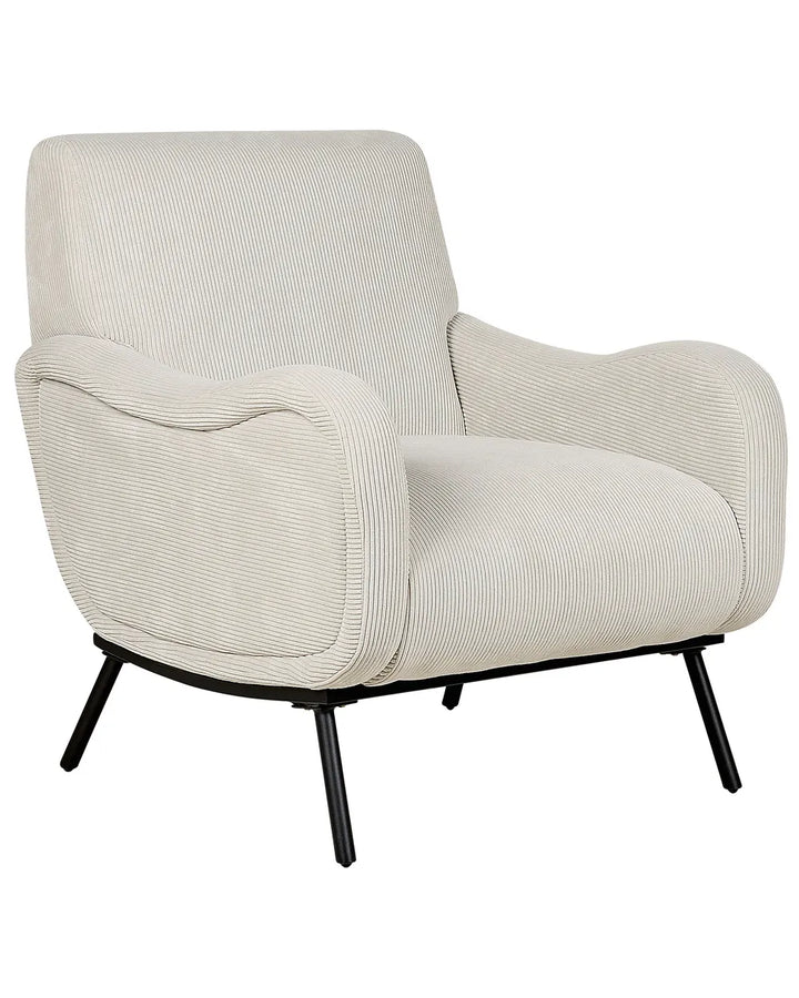Armchair Corduroy Light Grey Azriah