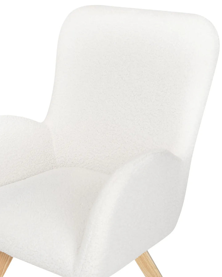 Armchair Boucle White Katherline