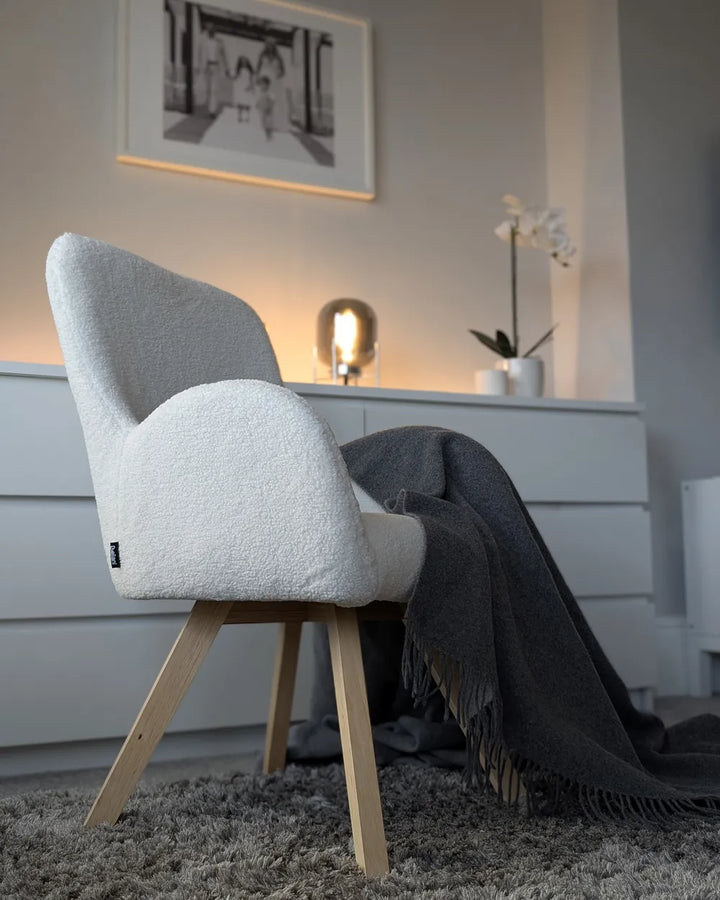 Armchair Boucle White Katherline