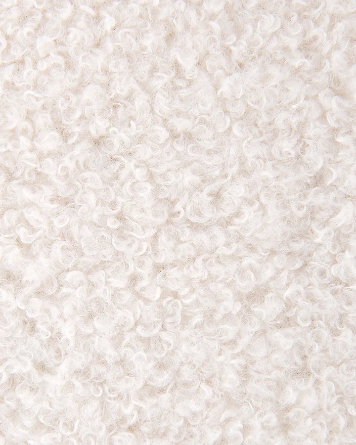 Swivel Armchair Boucle Off-White Hana