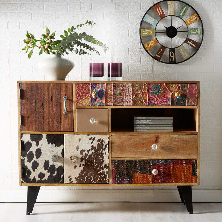 Sorio 3 Door 4 Drawer Quirky Sideboard Reclaimed