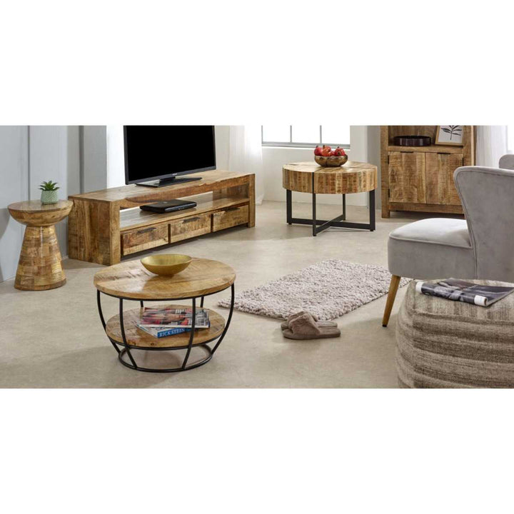 Surrey Solid Wood Large Tv Cabinet With 3 Drawers