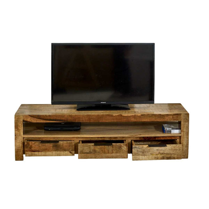 Surrey Solid Wood Large Tv Cabinet With 3 Drawers