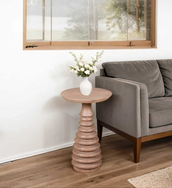 Valencia Cane & Mango Wood Side Table