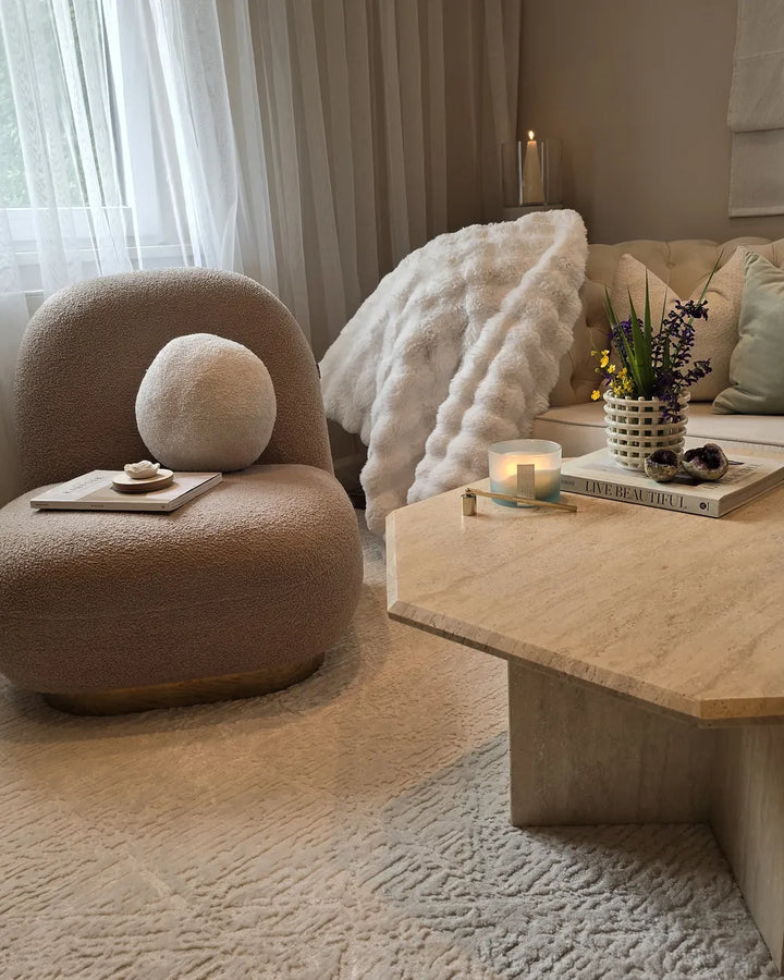 Armchair Boucle Beige Rayn