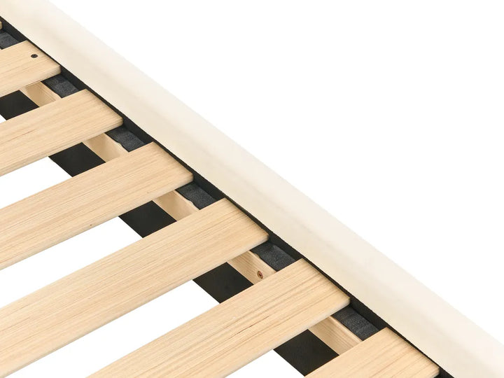 Kids Bed Cloud Velvet 90 x 200 cm (EU Single) Light Beige Deviana