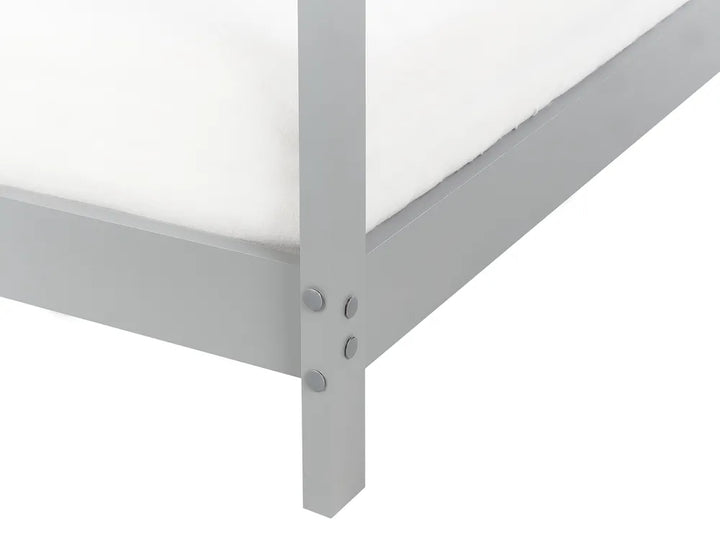 Kids Bed House Pine Wood 90 x 200 cm (EU Single) Grey Dart
