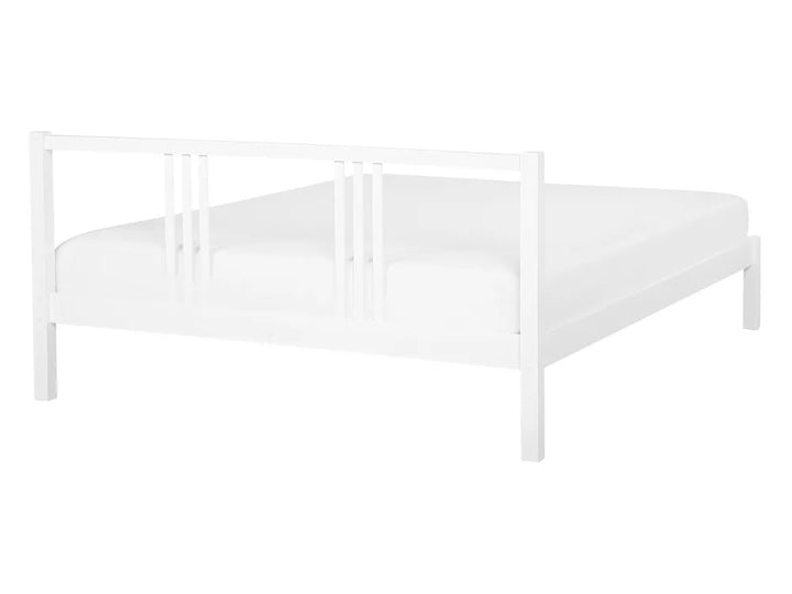 Bed Pine Wood 140 x 200 cm (EU Double) White Vidoje