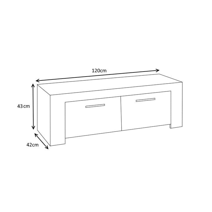 White Modern TV Stand Caines