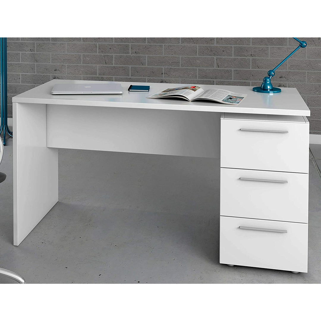 Artic White Computer Office Desk Table Amur
