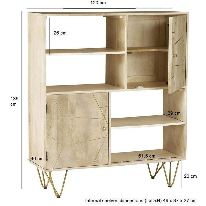 Light Gold Display Cabinet