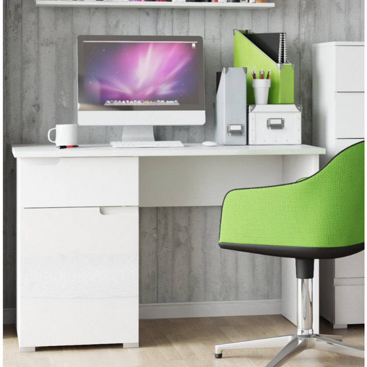 White Gloss Computer Desk Kyler