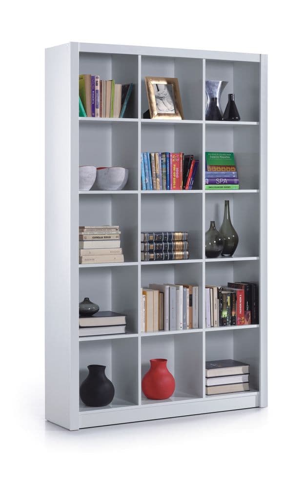 White Gloss Triple Bookcase Ricardo