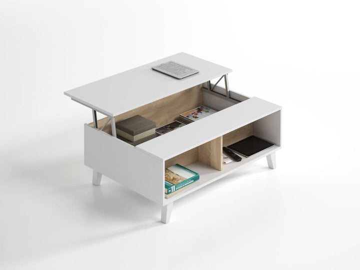 Coffee Table Oak and White Francky