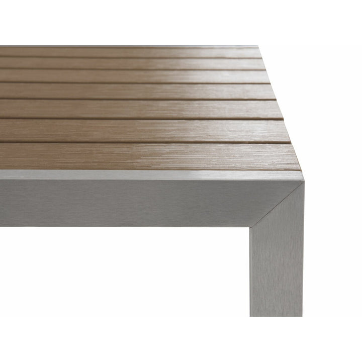 Nardo 6 Seater Metal Garden Dining Set Brown