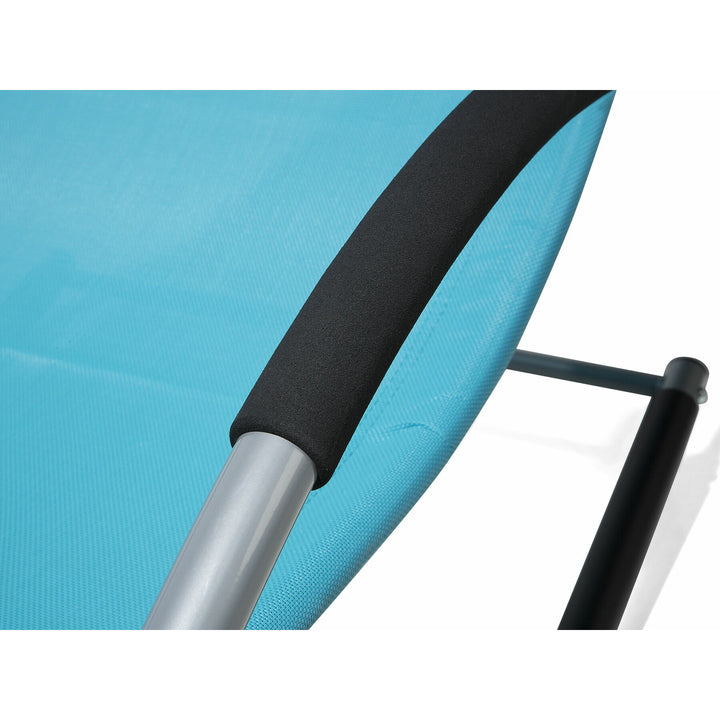 Steel Rocking Sun Lounger Turquoise Rebello