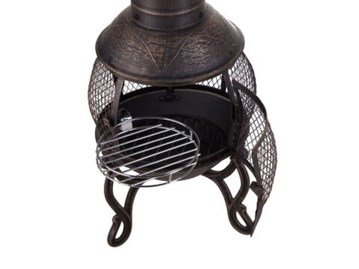Charcoal Fire Pit Brass Tacora