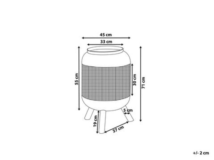Charcoal Fire Pit Black Veer