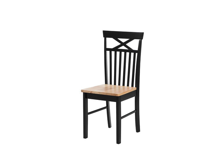 Houston 4 Seater Dining Set Light Wood and Black