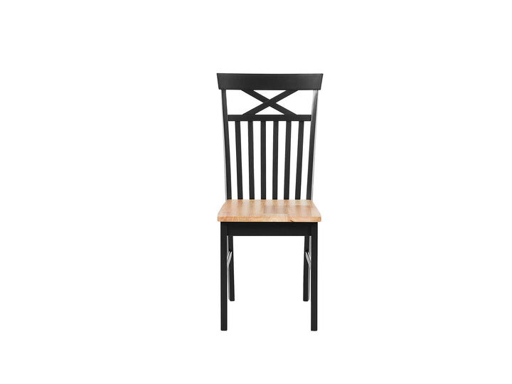 Houston 4 Seater Dining Set Light Wood and Black