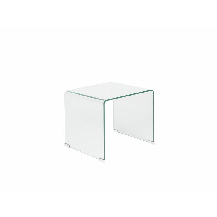 Reno Set of 2 Glass Side Tables Transparent