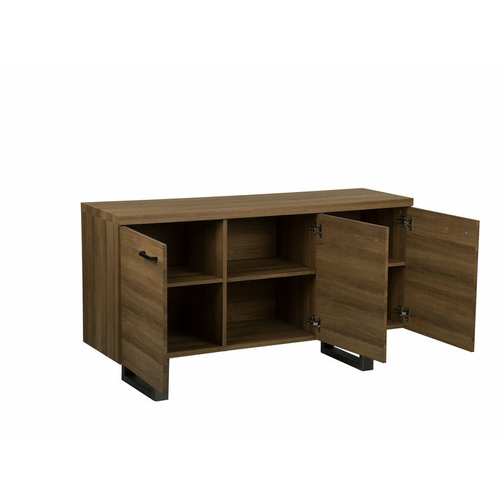 3 Door Sideboard Dark Wood Timber