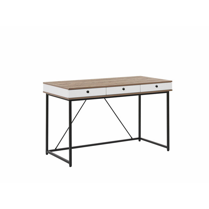 Home Office Desk with Storage 120 x 60 cm Light Wood HINTON