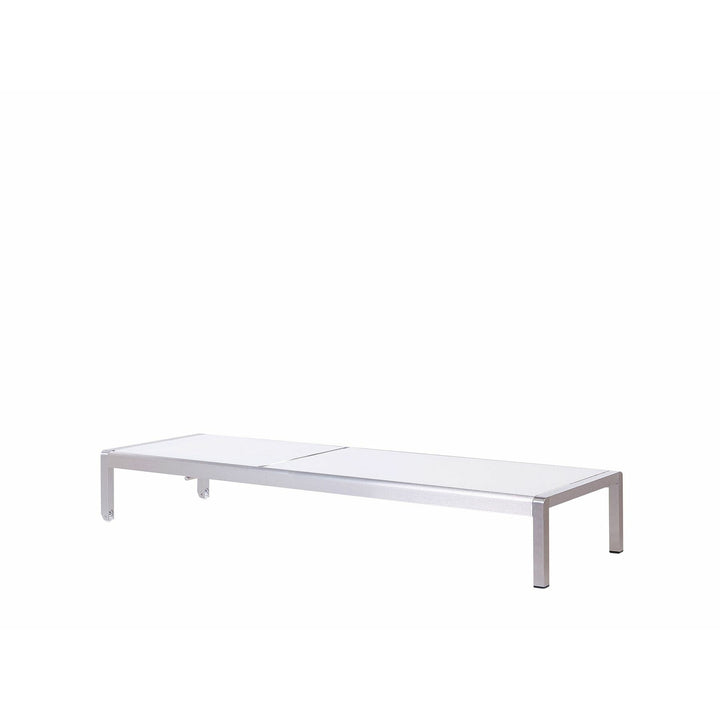 Aluminium Reclining Sun Lounger White Helton