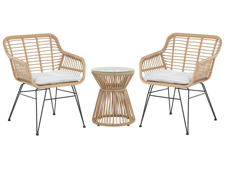 PE Rattan Bistro Set Natural TRESTINA