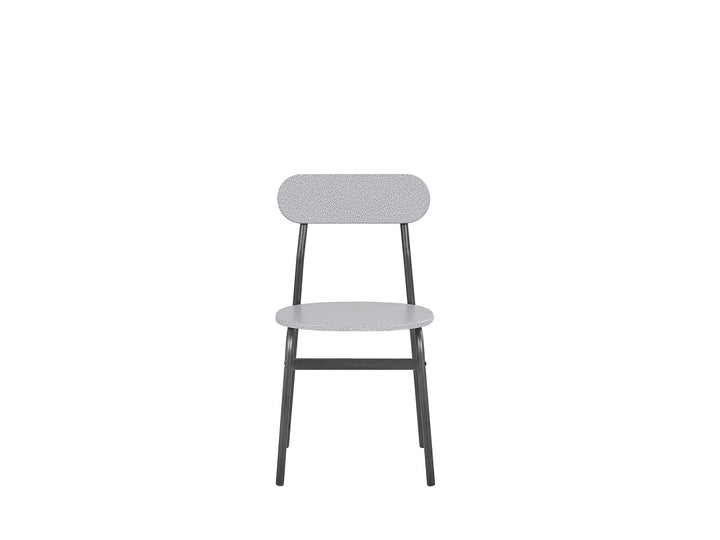 4 Seater Dining Set Grey with Black Velden