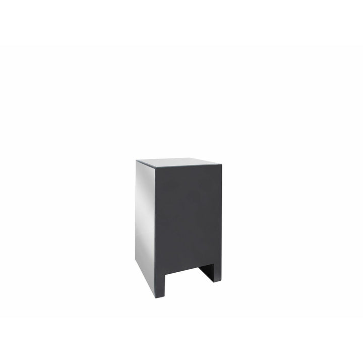 Gravity 3 Drawer Mirrored Bedside Table Silver