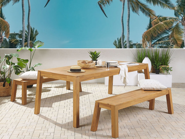 Efird Acacia Garden Bench Light Wood