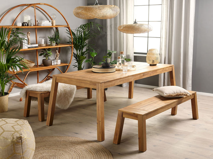 Efird Acacia Garden Bench Light Wood