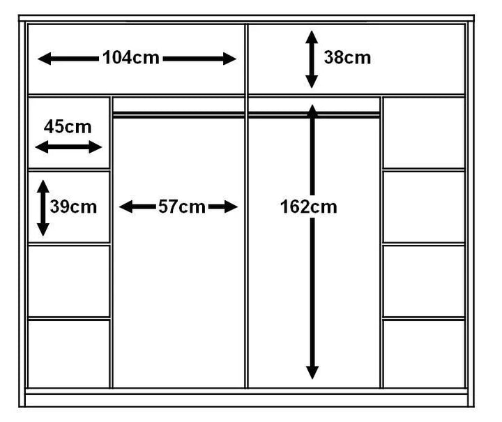 Isabella Sliding Door Wardrobe 220cm White Matt With LED Lights