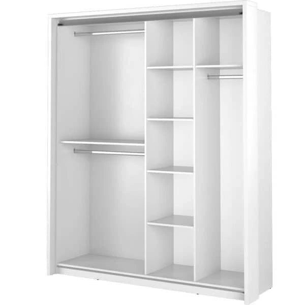 Isabella Sliding Door Wardrobe 180cm White Matt