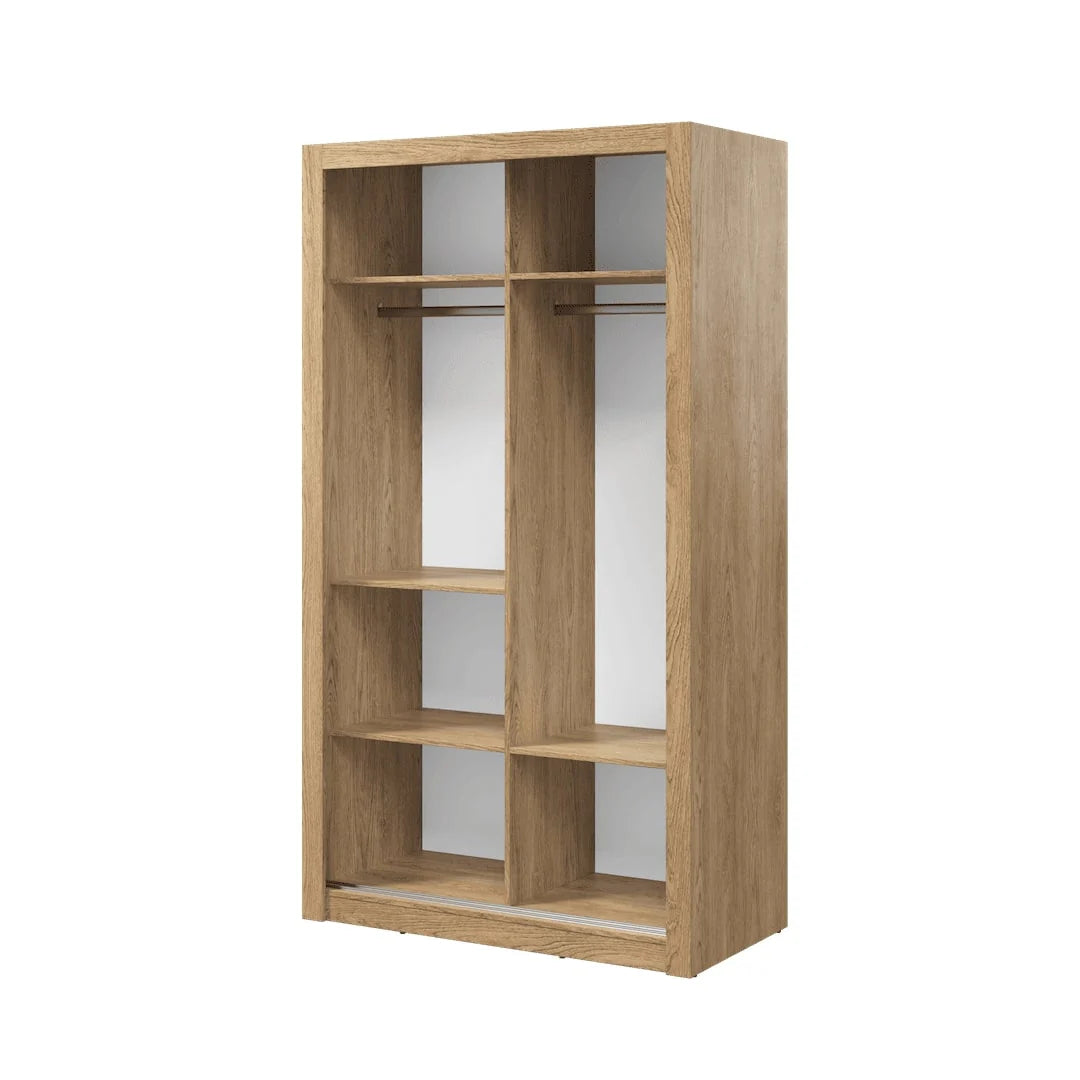 Isabella Sliding Door Wardrobe 120cm Oak Shetland