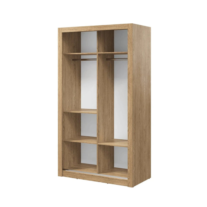 Isabella Sliding Door Wardrobe 120cm Oak Shetland