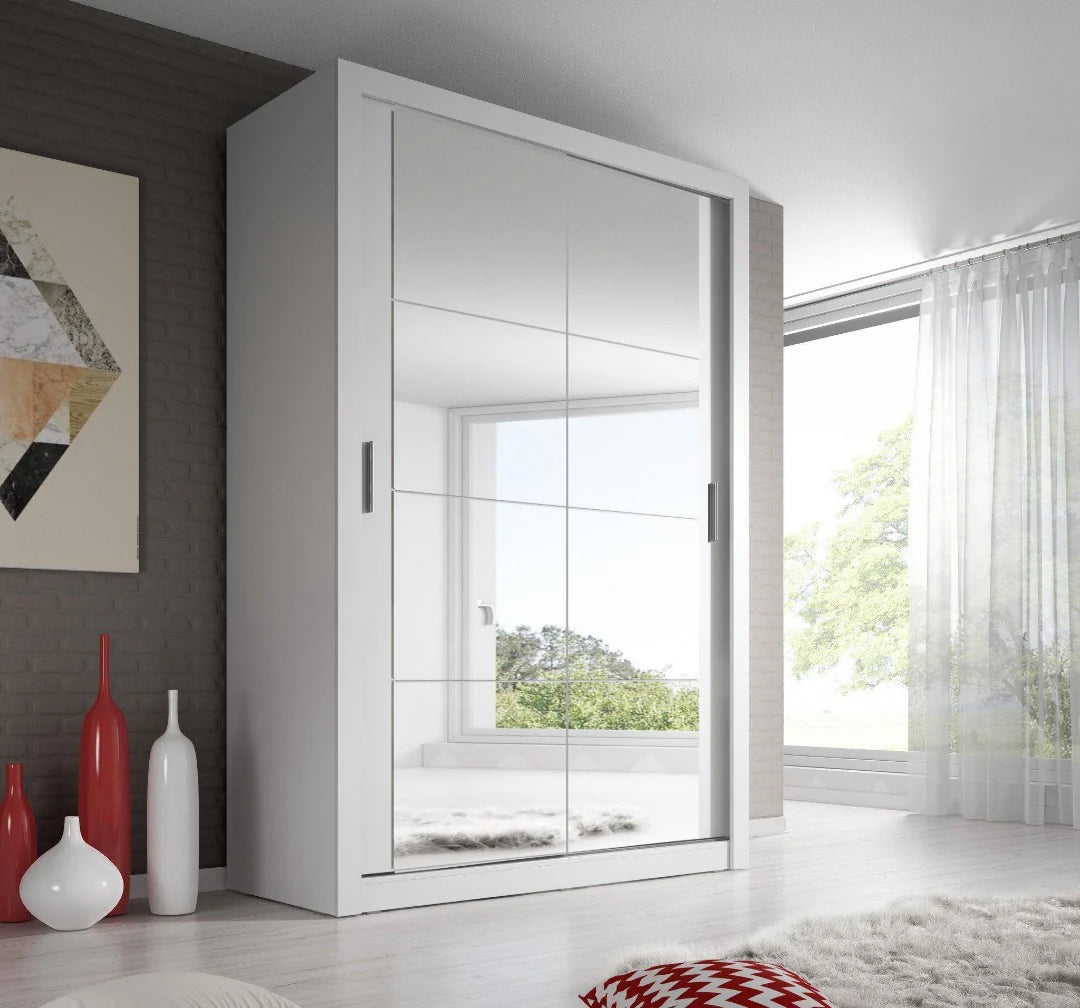 Arti 19 - 2 Sliding Door Wardrobe 120cm White Matt
