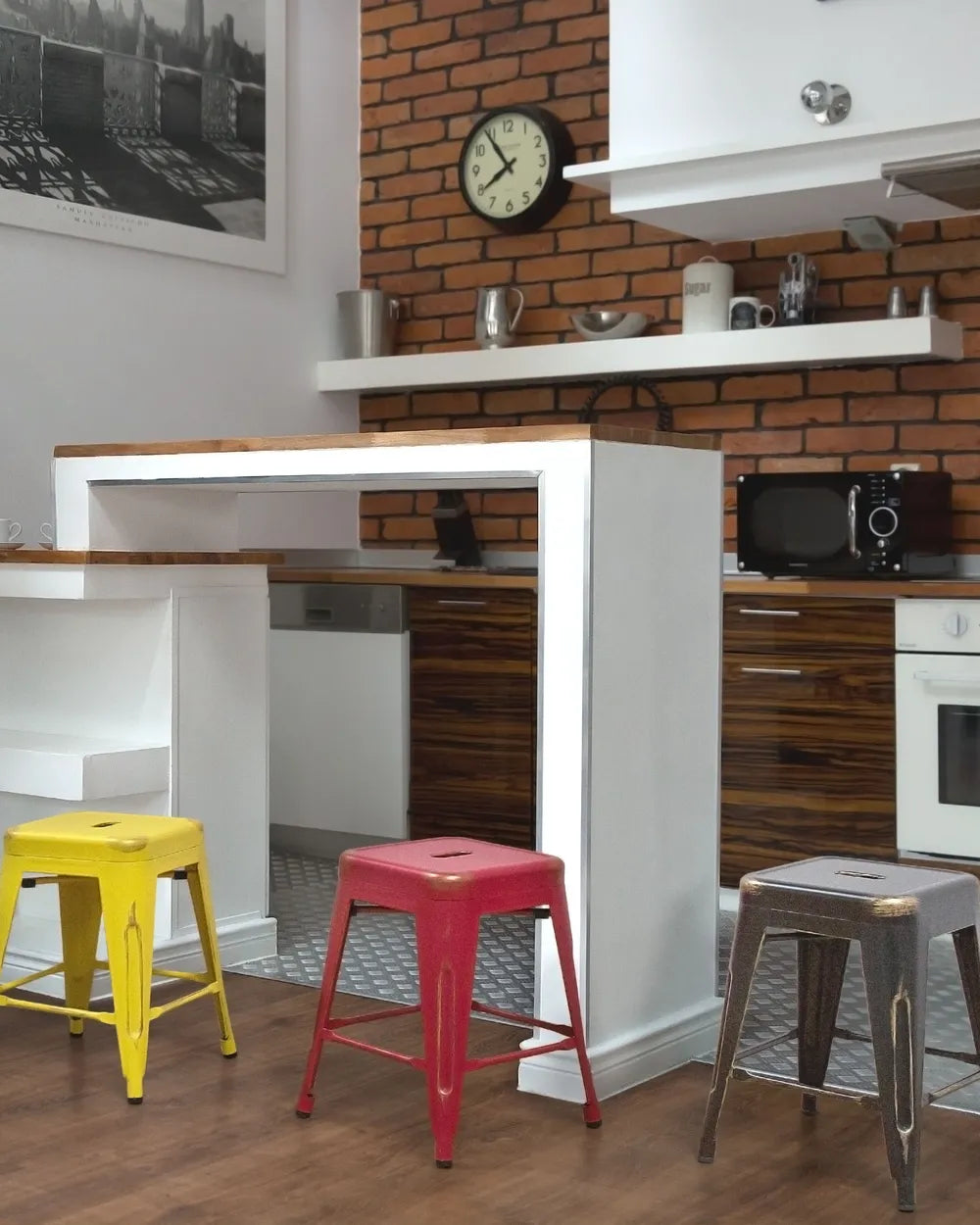 Set of 2 Bar Stools Metal Black Exceptionally Easy Care Xelvin