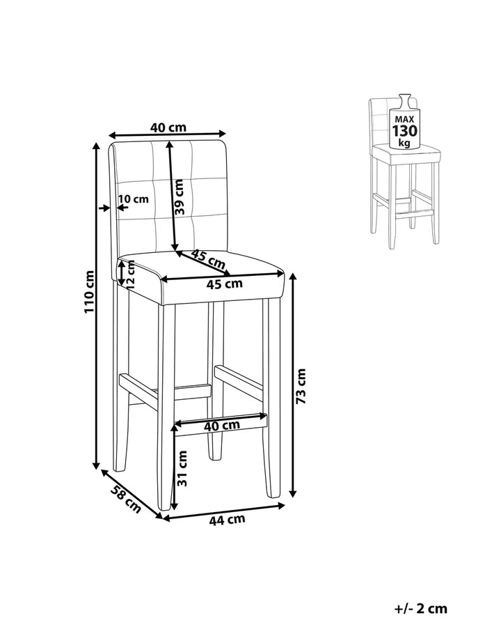 Bar Chair Grey Traditional Design with a Modern Touch Ulvero